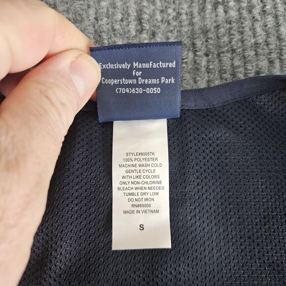 Cooperstown Dreams Park Shirt Mens Small Navy Red Baseball Pullover Youth Camp - Picture 4 of 12